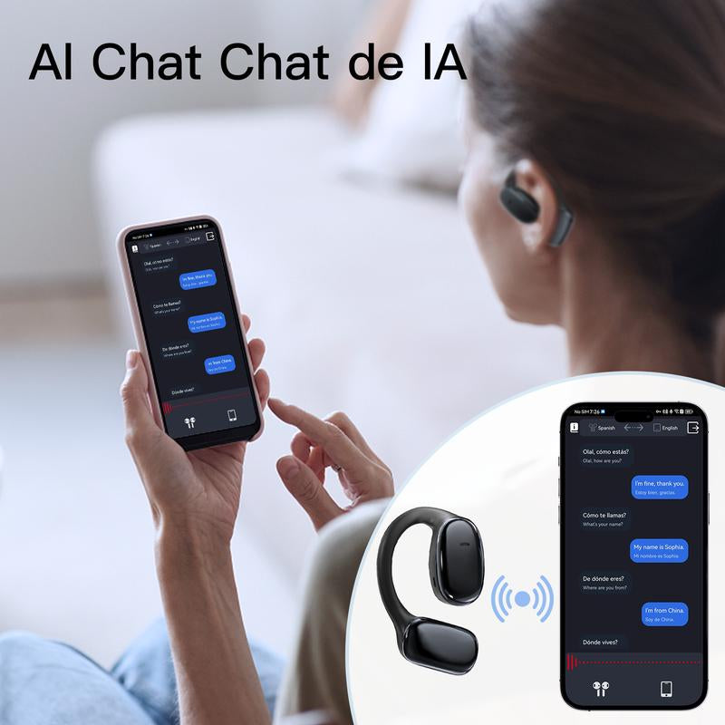 Z-ZIHNIC S11 AI Translation Earbuds 2026 New Model, Real-Time Voice Translator in 200+ Countries & 134 Languages via App, Bluetooth 5.4, IPX5 Waterproof, Hifi Sound, Wireless Earphones for Travel & Sports