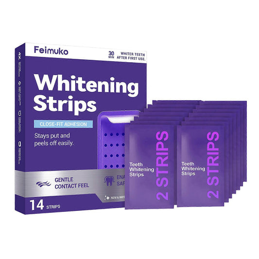 DigiGet Purple Teeth Whitening Strips - 7/21 Whitening Sessions - Safe for Enamel - Non Sensitive Teeth Whitening - Peroxide-Free