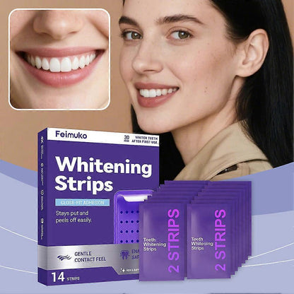DigiGet Purple Teeth Whitening Strips - 7/21 Whitening Sessions - Safe for Enamel - Non Sensitive Teeth Whitening - Peroxide-Free