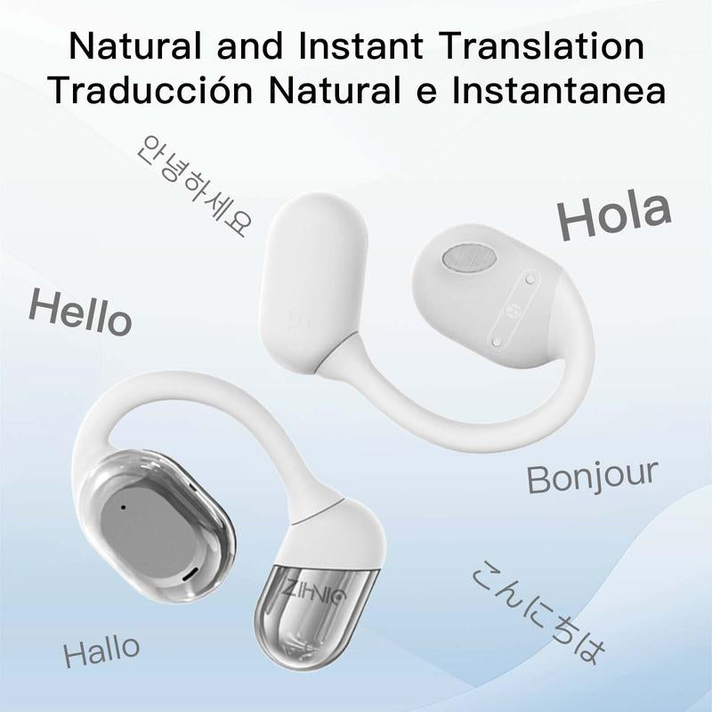 Z-ZIHNIC S11 AI Translation Earbuds 2026 New Model, Real-Time Voice Translator in 200+ Countries & 134 Languages via App, Bluetooth 5.4, IPX5 Waterproof, Hifi Sound, Wireless Earphones for Travel & Sports