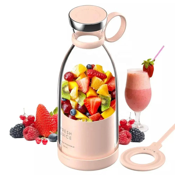 2024 Portable Blender - Wireless Charging - 4 Blades Electric Mini Juicer