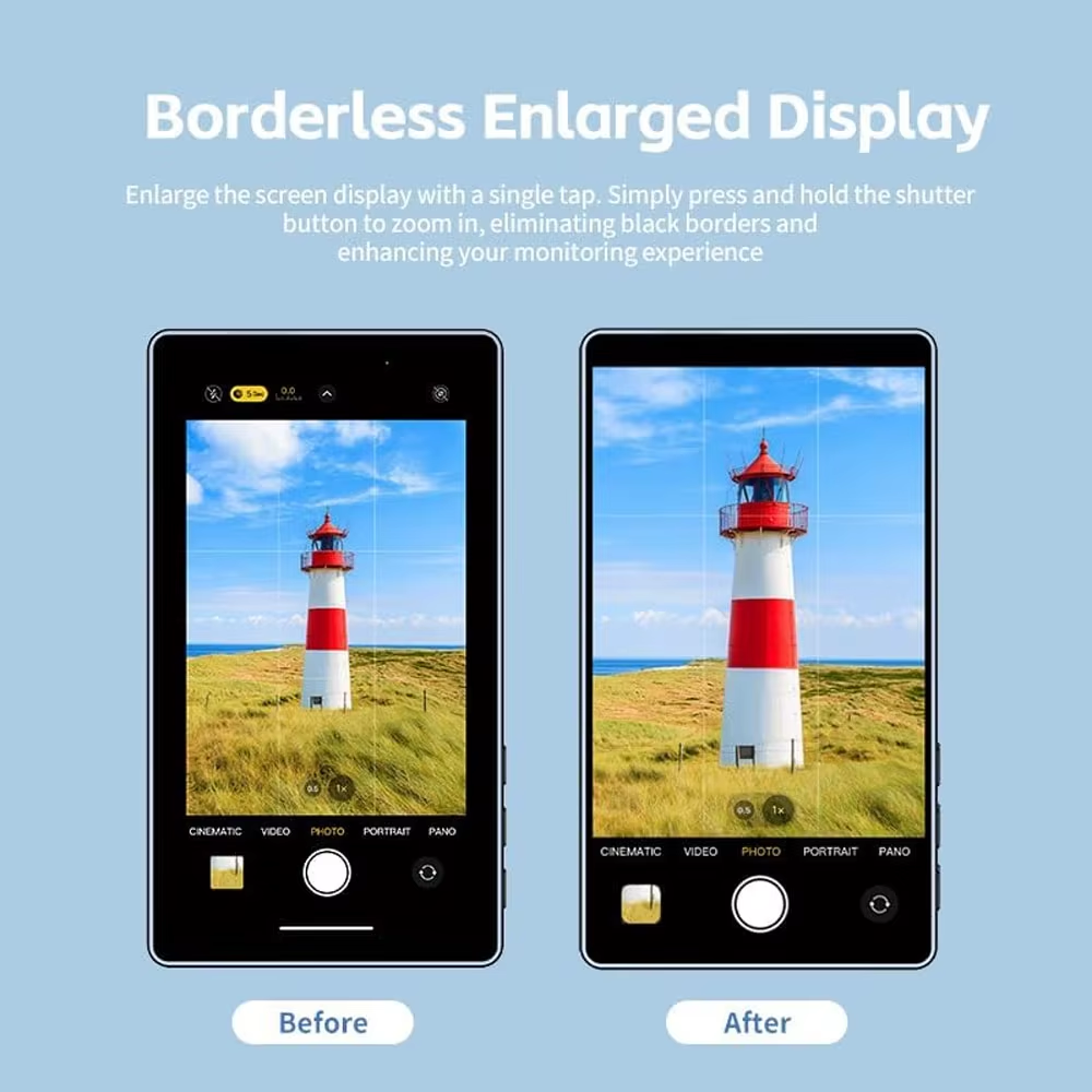 Magnetic Phone Selfie Monitor Screen for Smartphone Rear Camera Selfie Vlog Live Stream for Iphone Android Phone