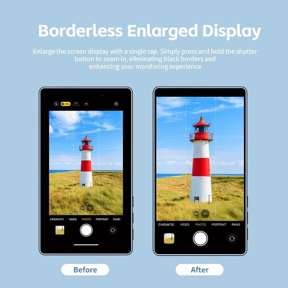 Magnetic Phone Selfie Monitor Screen for Smartphone Rear Camera Selfie Vlog Live Stream for Iphone Android Phone