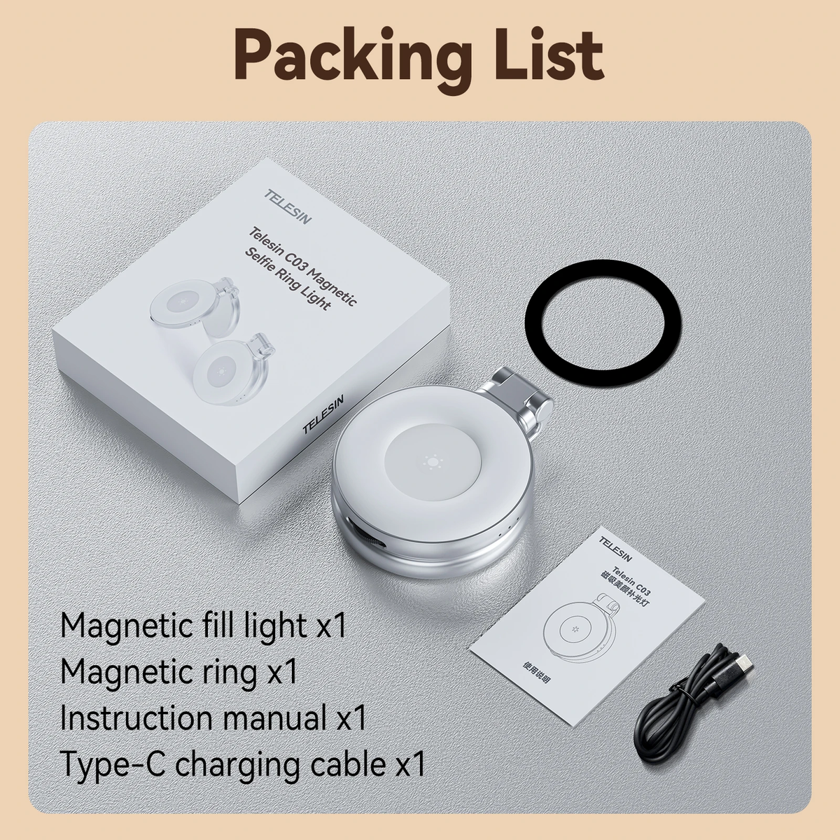 Smartphone Magnetic Fill Light Mini Selfie Light 3 Modes Adjustable Brightness for Iphone XIAOMI HUAWEI SAMSUNG Phone