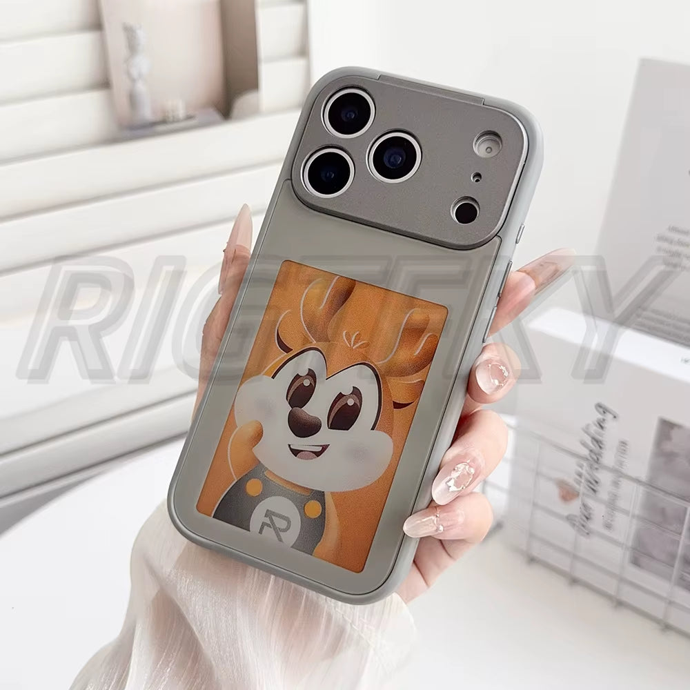 NFC Function DIY E-Ink Screen Phone Case for Iphone 17 Pro Max 16/15/14/13 Wireless Transmission 4 Inch HD Photo Phone Case