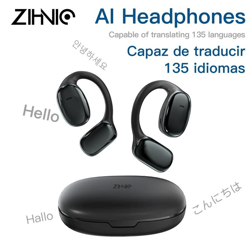 Z-ZIHNIC S11 AI Translation Earbuds 2026 New Model, Real-Time Voice Translator in 200+ Countries & 134 Languages via App, Bluetooth 5.4, IPX5 Waterproof, Hifi Sound, Wireless Earphones for Travel & Sports
