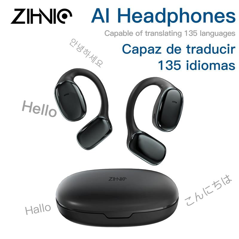 Z-ZIHNIC S11 AI Translation Earbuds 2026 New Model, Real-Time Voice Translator in 200+ Countries & 134 Languages via App, Bluetooth 5.4, IPX5 Waterproof, Hifi Sound, Wireless Earphones for Travel & Sports